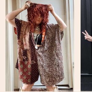 Kantha Bae Peacemaker Hoodie Romper One Size NWT